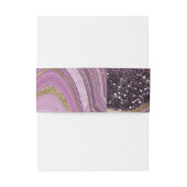 Abstracte Agate Wedding Mauve ID827 Uitnodigingen Wikkel (Achterkant Voorbeeld)