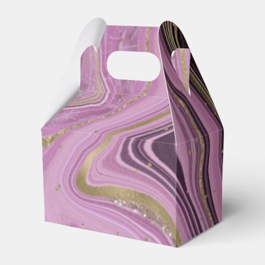 Abstracte Agate Wedding Mauve V1 ID827 Bedankdoosjes (Achterkant)