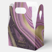 Abstracte Agate Wedding Mauve V1 ID827 Bedankdoosjes (Geopend)