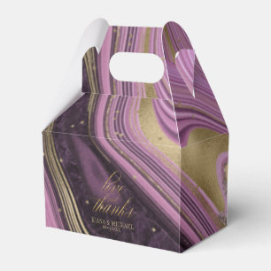 Abstracte Agate Wedding Mauve V1 ID827 Bedankdoosjes