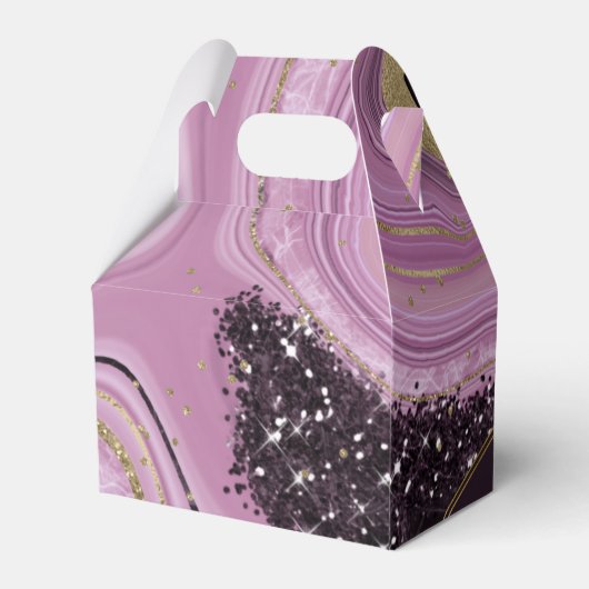 Abstracte Agate Wedding Mauve V2 ID827 Bedankdoosjes (Achterkant)