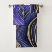 Abstracte Agate Wedding Midnight ID827 Bad Handdoek (Insitu)