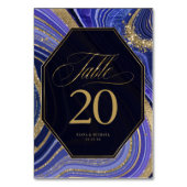 Abstracte Agate Wedding Midnight ID827 Kaart (Voorkant)