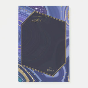 Abstracte Agate Wedding Midnight ID827 Post-it® Notes