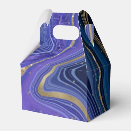 Abstracte Agate Wedding Midnight V1 ID827 Bedankdoosjes (Achterkant)