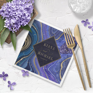 Abstracte Agate Wedding Midnight v2 ID827 Servet