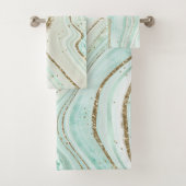 Abstracte Agate Wedding Mint ID827 Bad Handdoek (Insitu)