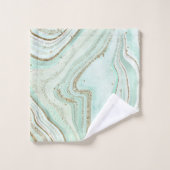 Abstracte Agate Wedding Mint ID827 Bad Handdoek (Wasdoekje)