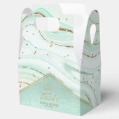 Abstracte Agate Wedding Mint ID827 Bedankdoosjes (Geopend)