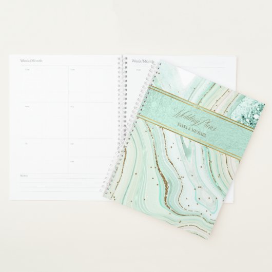 Abstracte Agate Wedding Mint ID827 Planner (Display)