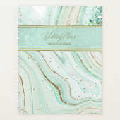 Abstracte Agate Wedding Mint ID827 Planner (Voorkant)