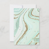 Abstracte Agate Wedding Mint ID827 RSVP-kaart RSVP Kaartje (Achterkant)