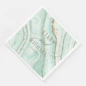 Abstracte Agate Wedding Mint ID827 Servet (Hoek)