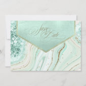 Abstracte Agate Wedding Mint ID827 sparen de Datum Save The Date (Voorkant)