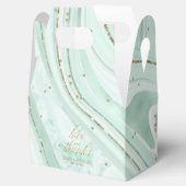 Abstracte Agate Wedding Mint V1 ID827 Bedankdoosjes (Geopend)