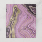 Abstracte Agate Wedding Table Mauve ID827 Plaatskaartje (Buitenkant ongevouwen)