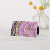 Abstracte Agate Wedding Table Mauve ID827 Plaatskaartje (Voorkant)