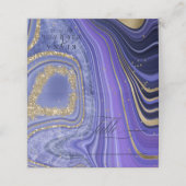 Abstracte Agate Wedding Table Midnight ID827 Plaatskaartje (Buitenkant ongevouwen)