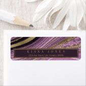 Abstracte Agate Wedding V1 Mauve ID827 Etiket (Insitu)