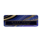 Abstracte Agate Wedding V1 Midnight ID827 Etiket (Voorkant)