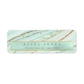 Abstracte Agate Wedding V1 Mint ID827 Etiket (Voorkant)