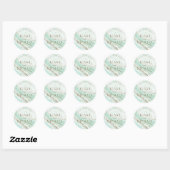 Abstracte Agate Wedding V1 Mint ID827 Ronde Sticker (Vel)