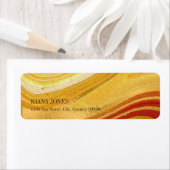 Abstracte Agate Wedding V2 Hot Sinaasappel ID827 Etiket (Insitu)