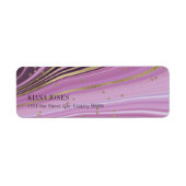 Abstracte Agate Wedding V2 Mauve ID827 Etiket (Voorkant)