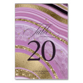 Abstracte Agate Wedding V2 Mauve ID827 Kaart (Voorkant)