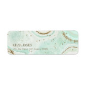 Abstracte Agate Wedding V2 Mint ID827 Etiket (Voorkant)