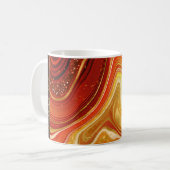 Abstracte Agate Wedding Wifey Hot Sinaasappel ID82 Koffiemok (Voorkant links)