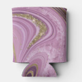 Abstracte Agate Wedding Wifey Mauve ID827 Blikjeskoeler (Achterkant)