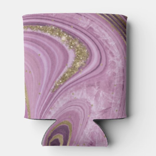Abstracte Agate Wedding Wifey Mauve ID827 Blikjeskoeler (Achterkant)