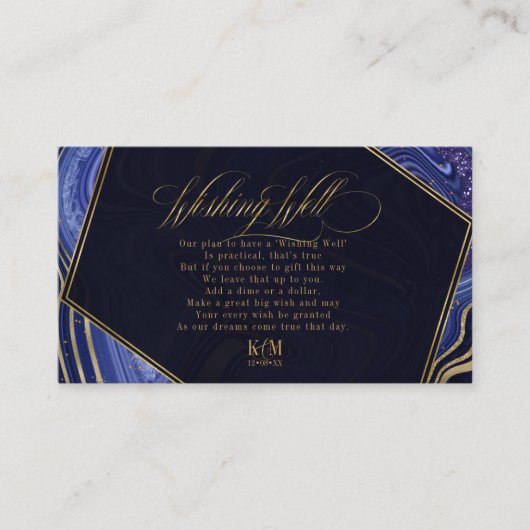 Abstracte Agate Wishing Well V1 Midnight ID827 Informatiekaartje (Voorkant)