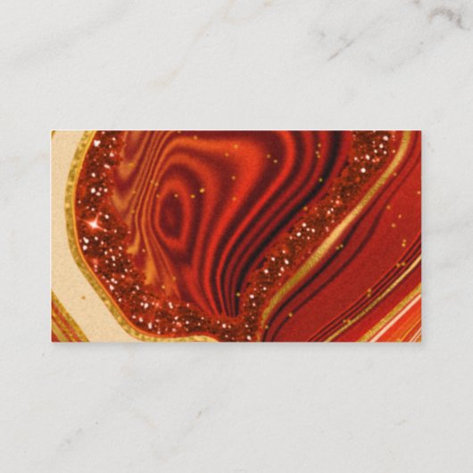 Abstracte Agate Wishing Well V2 Hot Oranje ID827 Informatiekaartje (Achterkant)