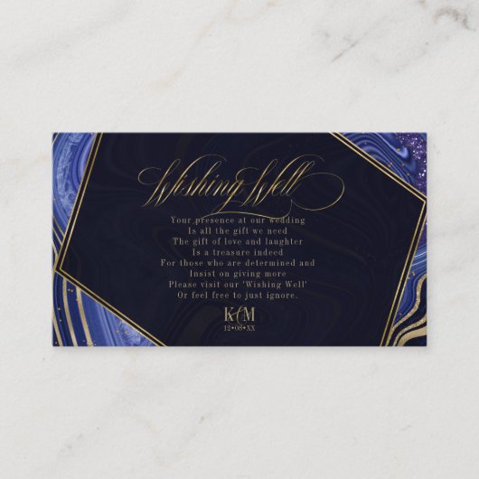 Abstracte Agate Wishing Well V2 Midnight ID827 Informatiekaartje (Voorkant)