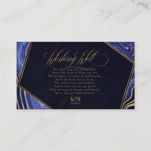 Abstracte Agate Wishing Well V3 Midnight ID827 Informatiekaartje (Voorkant)