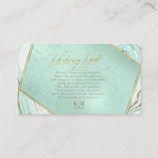 Abstracte Agate Wishing Well V3 Mint ID827 Informatiekaartje (Voorkant)