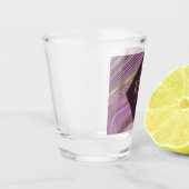 Abstracte agaten bruiloft mauve ID827 Shot Glas (Links)