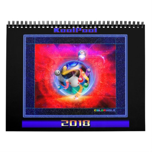 abstracte agenda 2018 Pool & Billiard Kalender (Hoes)