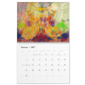 Abstracte agenda kalender (Feb 2027)