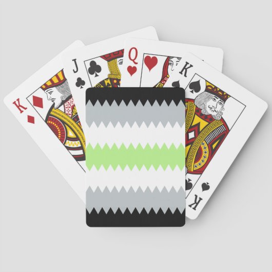 Abstracte Agender Pride Flag Pokerkaarten (Achterkant)
