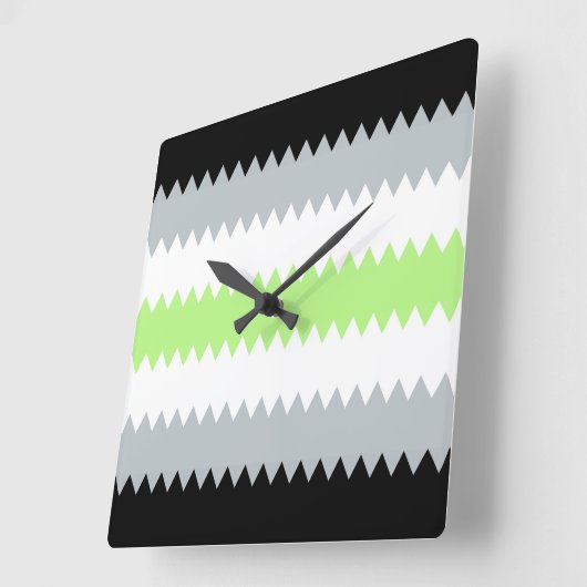 Abstracte Agender Pride Flag Vierkante Klok (Hoek)