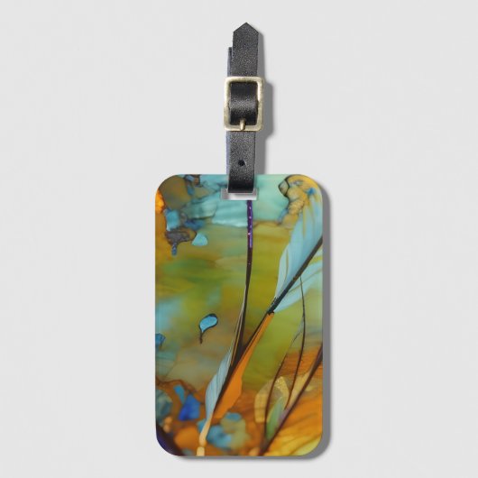 Abstracte AI Art Bagagelabel (Voorkant (verticaal))