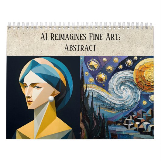 Abstracte AI-kunst Esthetiek - Fijne Kunst Remix Kalender (Hoes)
