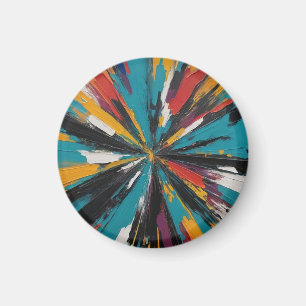 Abstracte AI-kunst  Magneet