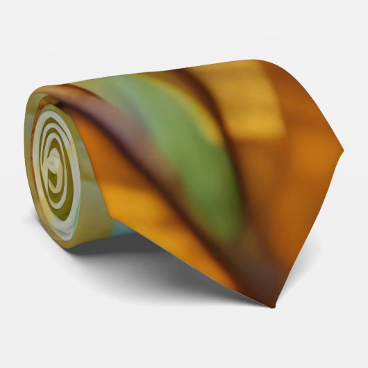 Abstracte AI-kunst met toppen en leder Stropdas (Opgerold)