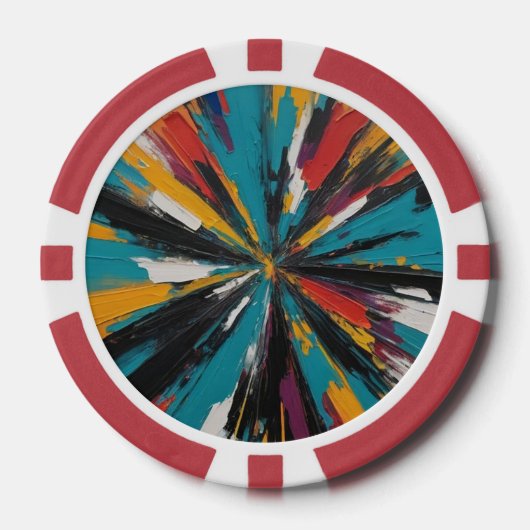 Abstracte AI-kunst Poker Chips (Voorkant)