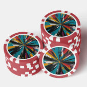 Abstracte AI-kunst Poker Chips (Opstapeling)