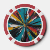 Abstracte AI-kunst Poker Chips (Achterkant)